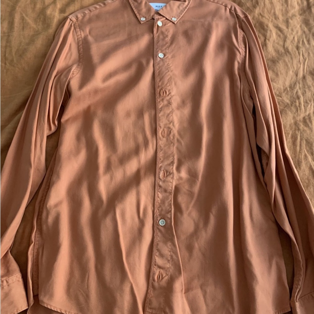Wax London Lyocell Painters Ochre Bampton Shirt